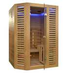 Sauna Venetian Hybride 2/3 places pack complet 4.5kW Black Wall