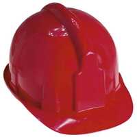 Capacetes de construção vermelho