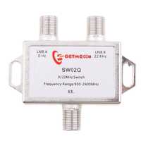 Interruptor DiSEqC satelital 2x1 a prueba de agua (DS-02C) antena de satélite interruptor LNB plano para receptor de TV 0/22KHz