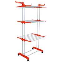 Estendal dobrável com rodas - Orange - Herzberg HG-8034ORG