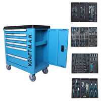 Carro de taller KRAFT 6 cajones azul