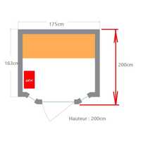 Sauna a vapor ZEN - 4 lugares - fogão Harvia incluído