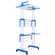 Estendal dobrável com rodas - Azul - Herzberg HG-8034BLU