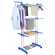 Estendal dobrável com rodas - Azul - Herzberg HG-8034BLU